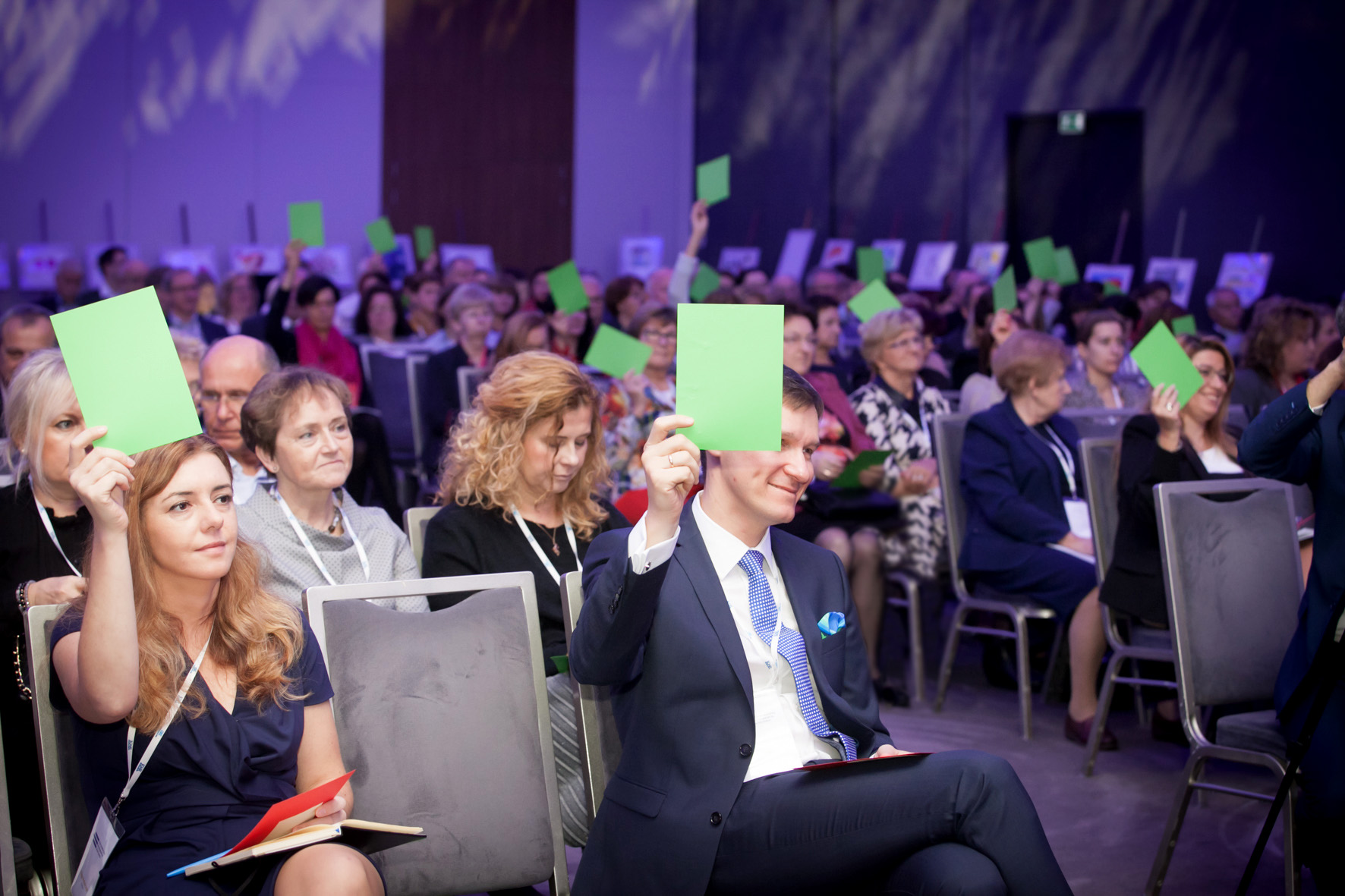 Uczestnicy konferencji brali udział w sondzie i odpowiadali na pytania o ryzyko w pracy biegłego rewidenta.